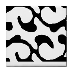 Black And White Swirl Pattern T- Shirt Black And White Swirl Pattern T- Shirt Tile Coaster by EnriqueJohnson