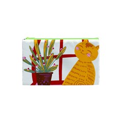 Cat Pet Ginger Art Animal Cartoon Cosmetic Bag (xs) by uniart180623