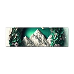 Christmas Wreath Winter Mountains Snow Stars Moon Sticker Bumper (100 Pack) by uniart180623