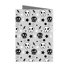 Skull-pattern- Mini Greeting Cards (pkg Of 8) by Ket1n9