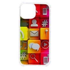 Colorful 3d Social Media Iphone 13 Mini Tpu Uv Print Case by Ket1n9