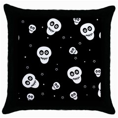 Skull Pattern Throw Pillow Case (black) by Ket1n9