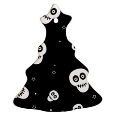 Skull Pattern Christmas Tree Ornament (two Sides) by Ket1n9