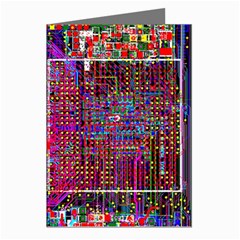 Technology Circuit Board Layout Pattern Greeting Cards (pkg Of 8) by Ket1n9