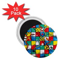 Snakes And Ladders 1 75  Magnets (10 Pack)  by Ket1n9
