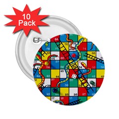 Snakes And Ladders 2 25  Buttons (10 Pack)  by Ket1n9