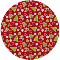 Christmas-paper-scrapbooking-pattern Uv Print Round Tile Coaster by Grandong