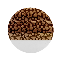 Christmas-paper-scrapbooking-pattern Marble Wood Coaster (round) by Grandong