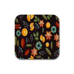 Christmas-seamless-pattern   - Rubber Square Coaster (4 Pack) by Grandong