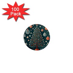 Tree Christmas 1  Mini Magnets (100 Pack)  by Vaneshop