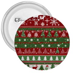 Christmas Decoration Winter Xmas Pattern 3  Buttons by Vaneshop
