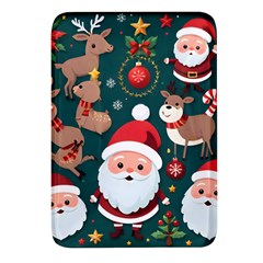 Christmas Santa Claus Rectangular Glass Fridge Magnet (4 Pack) by Vaneshop