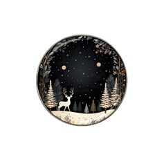 Christmas Winter Xmas Scene Nature Forest Tree Moon Hat Clip Ball Marker (4 Pack) by Vaneshop