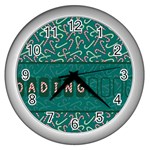 Advent Christmas Time Pre Christmas Time Wall Clock (Silver) Front