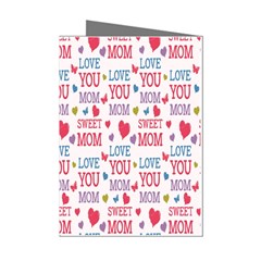 Love Mom Happy Mothers Day I Love Mom Graphic Mini Greeting Cards (pkg Of 8) by Vaneshop