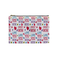 Love Mom Happy Mothers Day I Love Mom Graphic Cosmetic Bag (medium) by Vaneshop