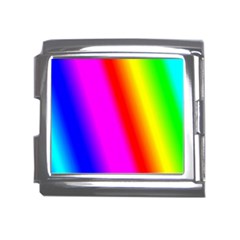 Multi-color-rainbow-background Mega Link Italian Charm (18mm) by Amaryn4rt