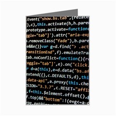 Close Up Code Coding Computer Mini Greeting Card by Amaryn4rt