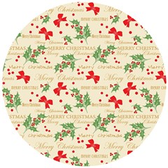 Christmas-paper-scrapbooking-- Wooden Puzzle Round by Amaryn4rt