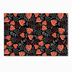 Seamless-vector-pattern-with-watermelons-hearts-mint Postcard 4 x 6  (pkg Of 10) by Amaryn4rt