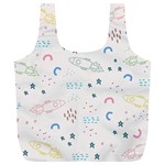 Spaceship Pattern Star Full Print Recycle Bag (XL) Back