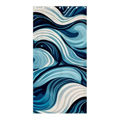 Pattern Ocean Waves Arctic Ocean Blue Nature Sea Shower Curtain 36  X 72  (stall)  by Pakjumat