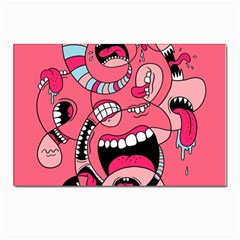 Big Mouth Worm Postcard 4 x 6  (pkg Of 10) by Dutashop