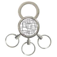 Structure Pattern Network 3-ring Key Chain by Amaryn4rt