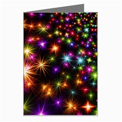Star Colorful Christmas Abstract Greeting Card by Dutashop