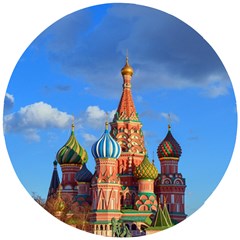 Architecture Building Cathedral Church Wooden Puzzle Round by Modalart