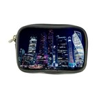 Black Building Lighted Under Clear Sky Coin Purse Front