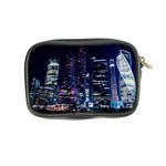 Black Building Lighted Under Clear Sky Coin Purse Back