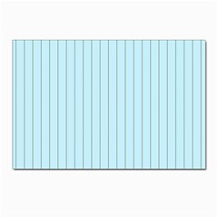 Stripes Striped Turquoise Postcard 4 x 6  (pkg Of 10) by Amaryn4rt