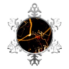 Abstract Metal Small Snowflake Ornament by Amaryn4rt