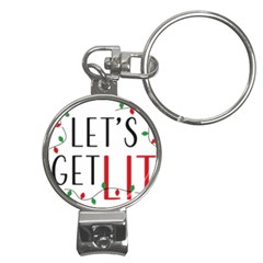 Let s Get Lit Christmas Jingle Bells Santa Claus Nail Clippers Key Chain by Ndabl3x