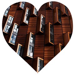 Abstract Architecture Building Business Wooden Puzzle Heart by Amaryn4rt