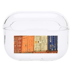 Blue White Orange And Brown Container Van Hard Pc Airpods Pro Case by Amaryn4rt