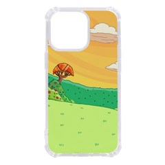 Green Field Illustration Adventure Time Multi Colored Iphone 13 Pro Tpu Uv Print Case by Sarkoni