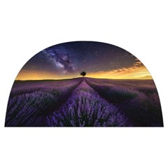 Bed Of Purple Petaled Flowers Photography Landscape Nature Anti Scalding Pot Cap by Sarkoni
