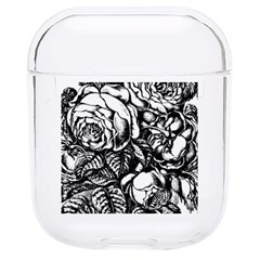 Roses Bouquet Flowers Sketch Hard Pc Airpods 1/2 Case by Modalart