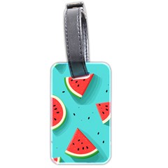 Watermelon Fruit Slice Luggage Tag (two Sides) by Bedest