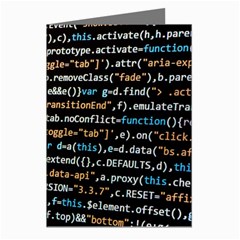 Close Up Code Coding Computer Greeting Cards (pkg Of 8) by Amaryn4rt