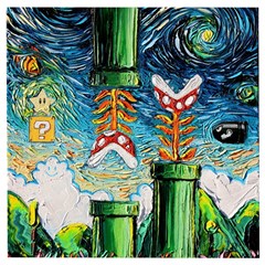 Cartoon Game Games Starry Night Doctor Who Van Gogh Parody Wooden Puzzle Square by Modalart