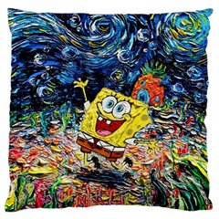 Art Cartoon Starry Night Van Gogh Standard Premium Plush Fleece Cushion Case (two Sides) by Modalart