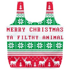 Merry Christmas Ya Filthy Animal Full Print Recycle Bag (xxxl) by Pakjumat