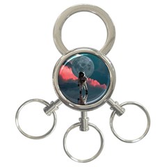 Astronaut Moon Space Nasa Planet 3-ring Key Chain by Maspions