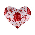 Cute Gift Boxes Standard 16  Premium Heart Shape Cushions Front