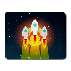 Rocket Take Off Missiles Cosmos Small Mousepad by Sarkoni