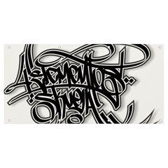 Hip Hop Music Drawing Art Graffiti Banner And Sign 8  X 4  by Sarkoni