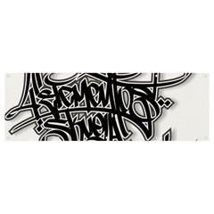 Hip Hop Music Drawing Art Graffiti Banner And Sign 12  X 4  by Sarkoni